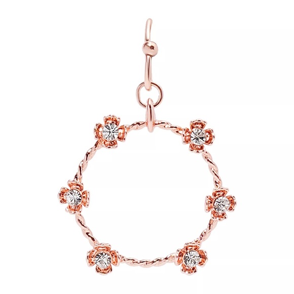 LC Lauren Conrad Rose Gold Floral Earrings - Picture 2 of 4